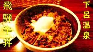 【ぼっち飯】下呂温泉で、飛騨牛丼とビール【飯動画】Gero Hot Spring. Hida beef bowl.(Gero Onsen&Hida Gyudon.)