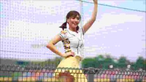 スカートひらり巨乳台湾プロ野球のチアガール峮峮(チュンチュン)