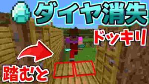 初心者が感圧板踏んだらダイヤ無くなっちゃうドッキリwww【バカと一緒にマインクラフトPart2】
