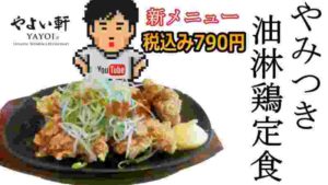 【ぼっち飯52】やよい軒 新メニュー! やみつき油淋鶏定食 税込み790円【グルメ】